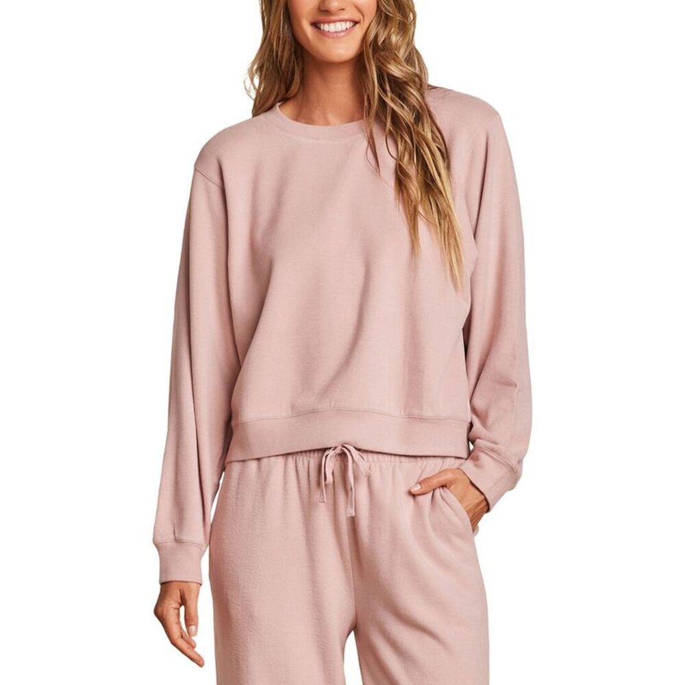 Barefoot Dreams Womens Mc Brushed Fleece Split Neck Pullover